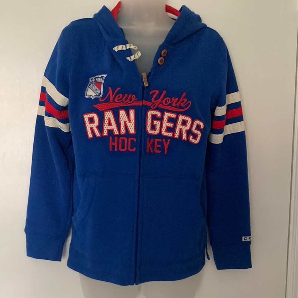 NYR New York Rangers zip-up hoodie. Like new, size M